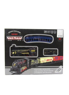 Railway Classic Train Set, 20 Pieces, Battery Operated, with Realistic Sound and Working Headlight, Ages 3+