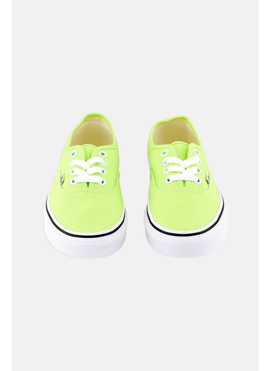 VANS Kids Boy Authentic Lace Up Shoe, Lime Green  - Image 2