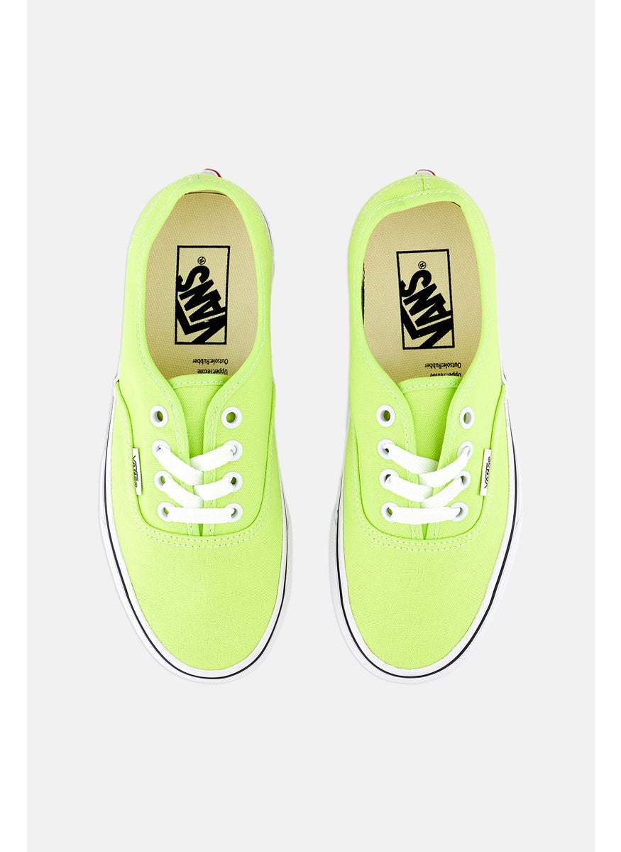 VANS Kids Boy Authentic Lace Up Shoe, Lime Green  - Image 4