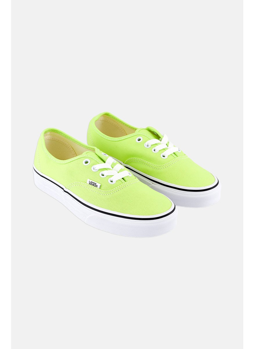 VANS Kids Boy Authentic Lace Up Shoe, Lime Green  - Image 1