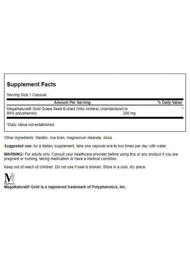 Swanson HI Pot Grape Seed EXT STD 200MG 60CP - Image 2