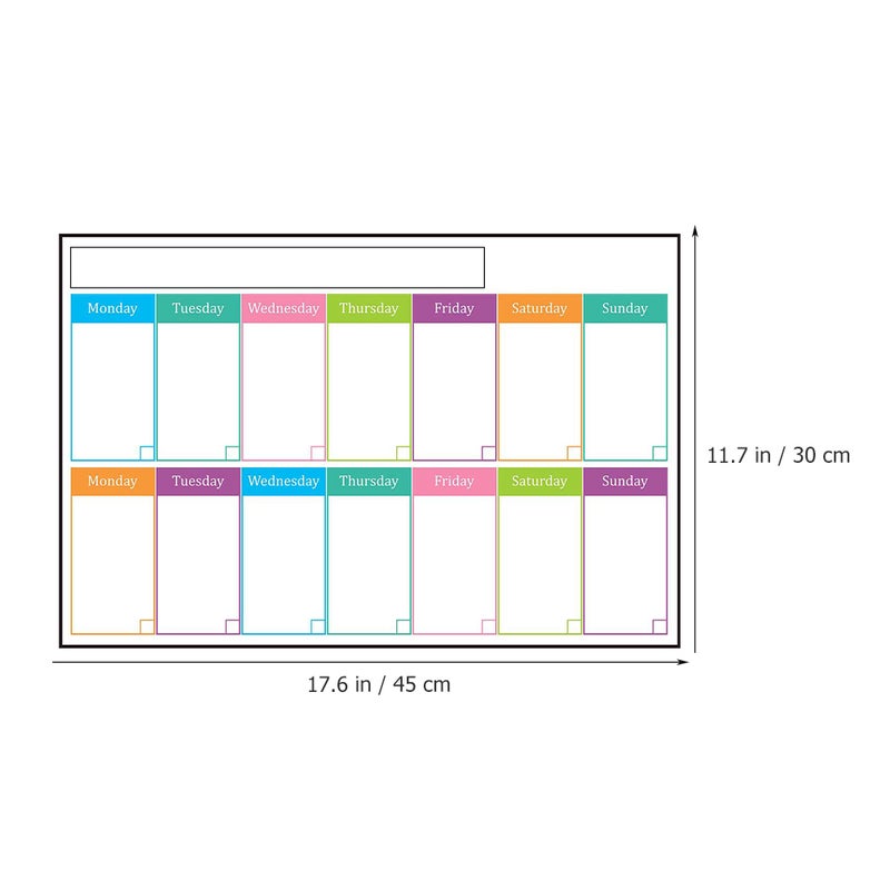 2pcs Sticky Weekly Dry Erase Board Dry Erase Calendar Erasable Adhesive Calendar - Image 3
