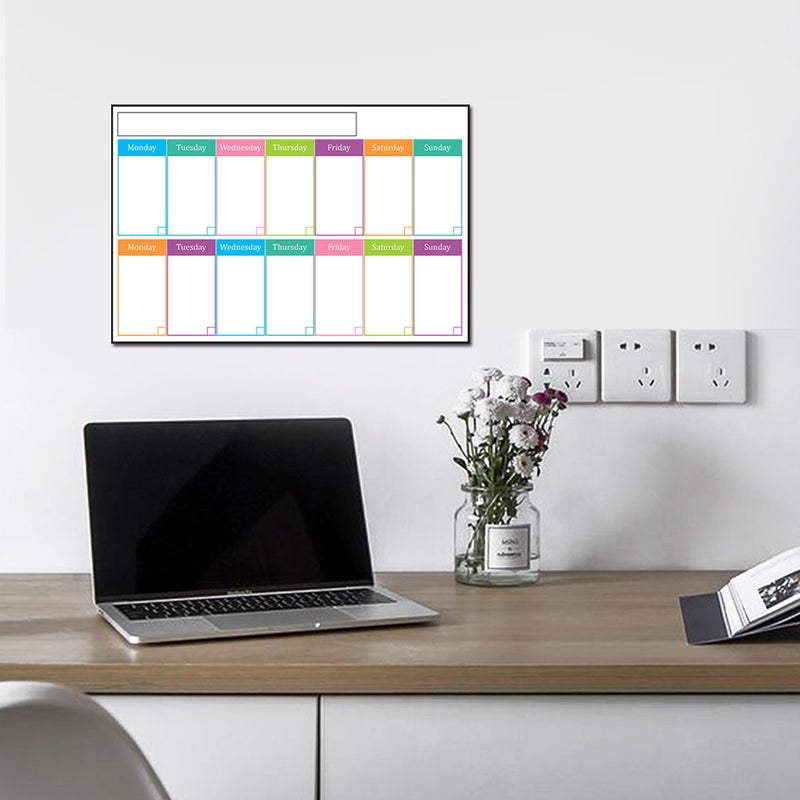 2pcs Sticky Weekly Dry Erase Board Dry Erase Calendar Erasable Adhesive Calendar - Image 5