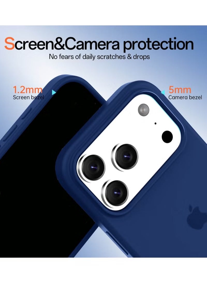 iPhone 17 Pro Case Liquid Silicone Silky Soft Touch Cover iPhone 17 Pro Full-Body Protection Anti-Scratch Shockproof Phone Case For iPhone 17 Pro 6.3-Inch - Image 3