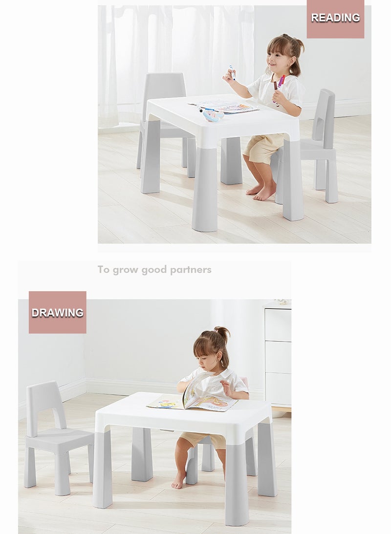 MaBaby Toddler Kids Table And Two Chair Set, Creative Drawing And Learning Table And Chair With Concealed Drawer - Image 5
