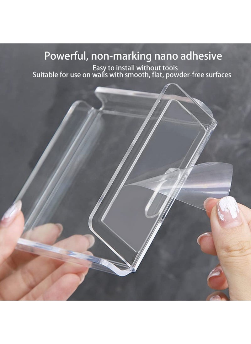 AIYISHI - Acrylic Small Wall Shelf Set of 2 for Security Cameras, Speakers, Baby Monitors, Floating Shelves Easy to Install No Drill (Clear) - Image 1