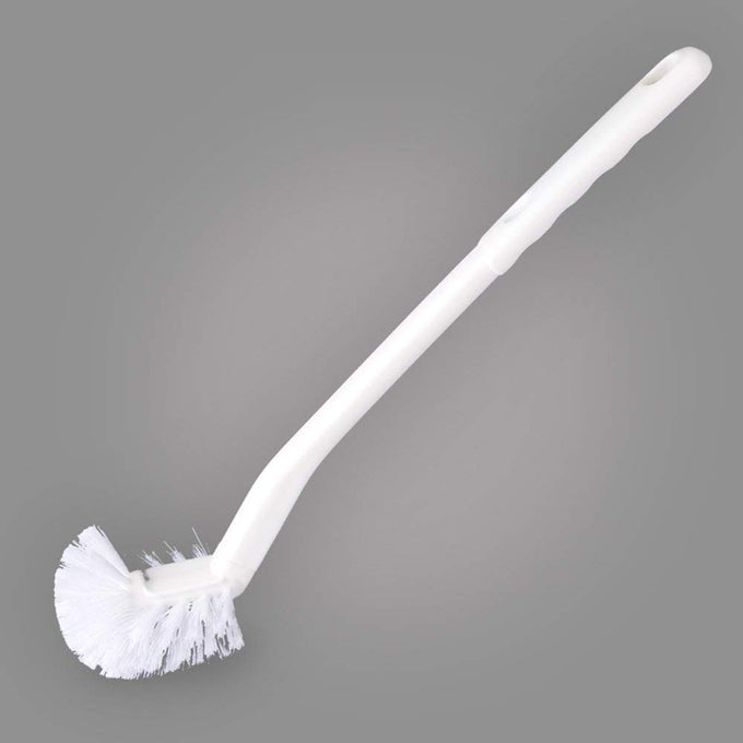 CURVED TOILET BRUSH PLASTIC LONG ANTISLIP GRIP HANDLE TOILET CLEANING BRUSHES STRONG DECONTAMINATION HANGING PORTABLE TOILET BOWL BRUSH BATHROOM ACCESSORIES