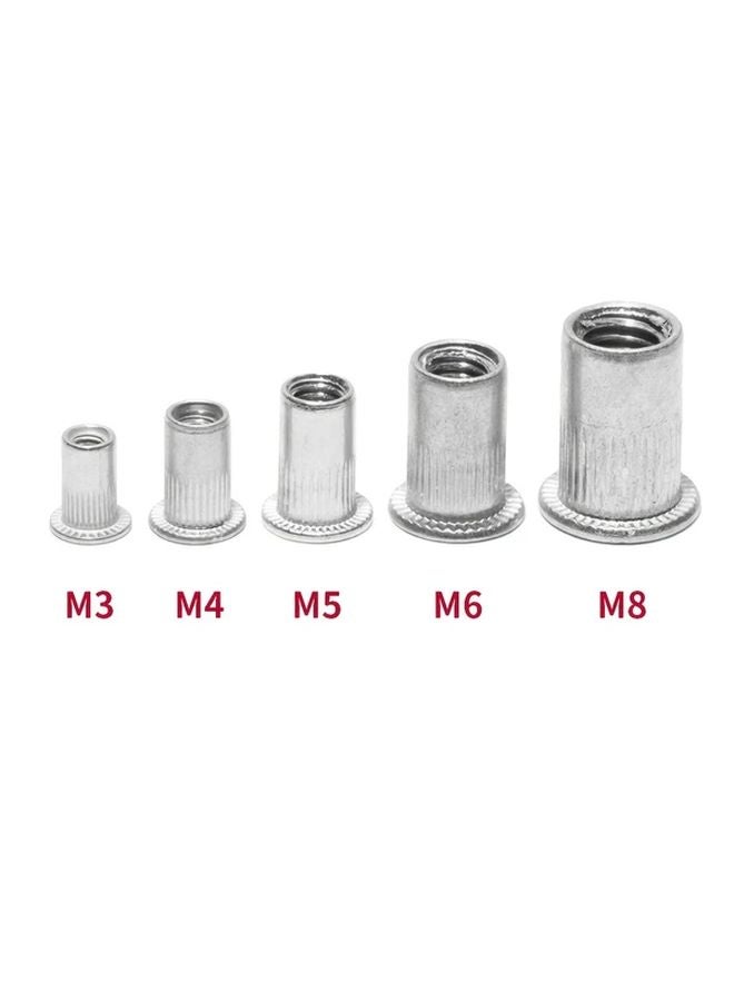50pcs M4 Aluminum Flange Nutserts Rivet Nut Black Phosphate Snap in Threaded Insert - Image 3