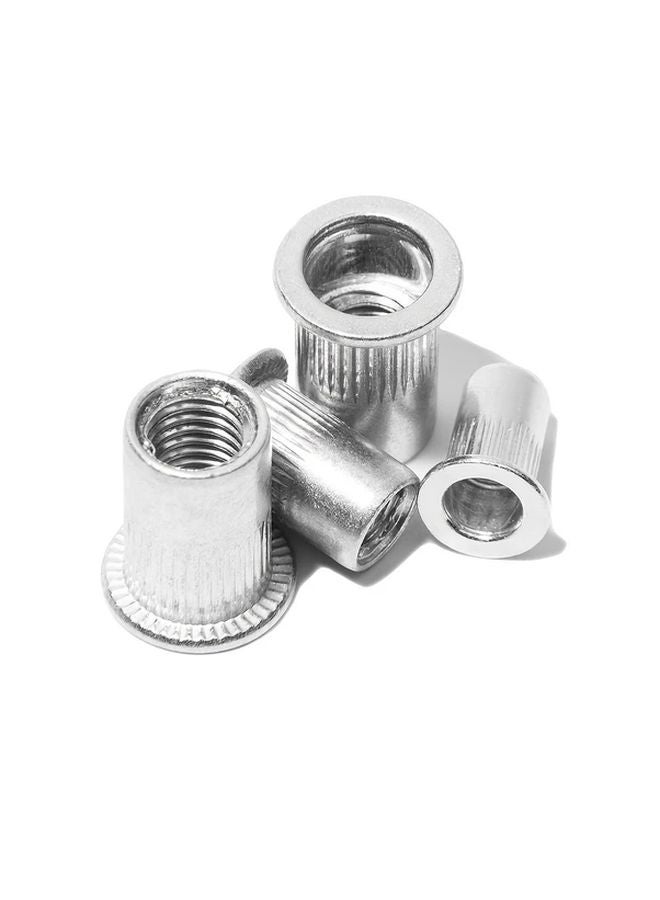 50pcs M4 Aluminum Flange Nutserts Rivet Nut Black Phosphate Snap in Threaded Insert - Image 4