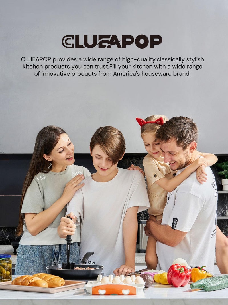 CLUEAPOP Premium Meat Chopper - Hamburger Smash, ana Non-Stick Masher With Nylon Mash, Fork & Mix Chop - Image 3