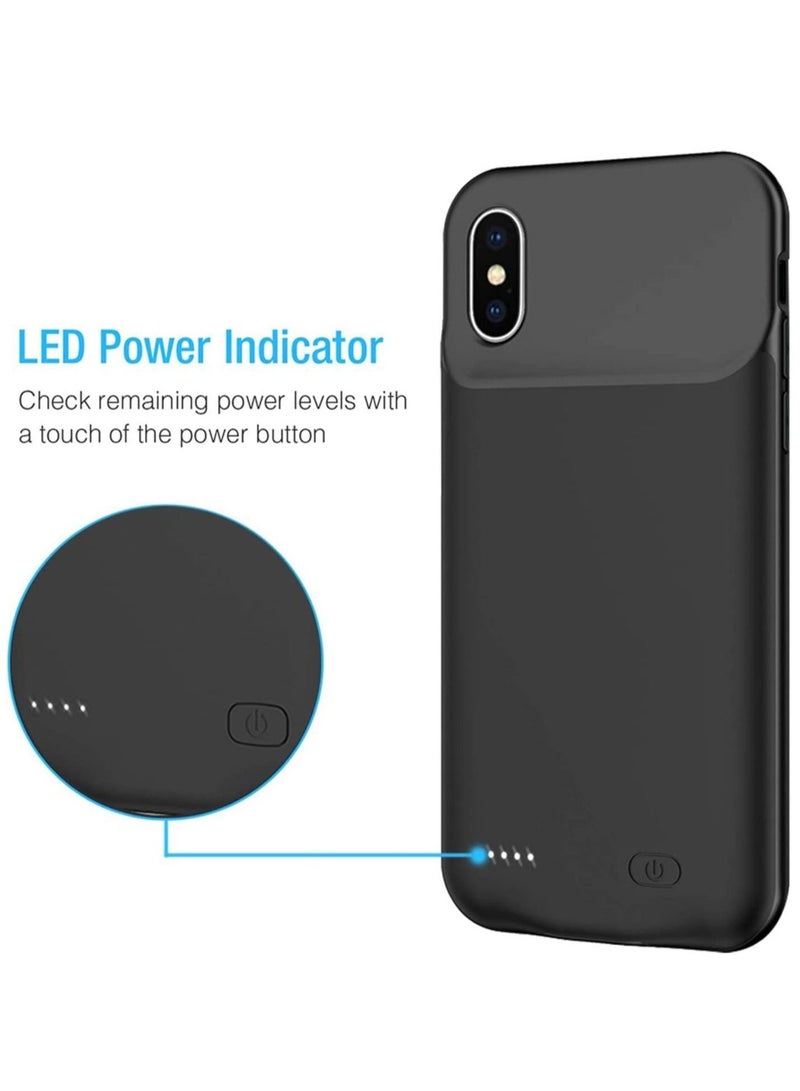 Battery Case for iPhone Xs Max, Enhanced 4000mAh Protective Portable Charging Case Rechargeable Extended Battery Pack Compatible with iPhone Xs Max (6.5 inch) Charger Case (Black) - Image 3
