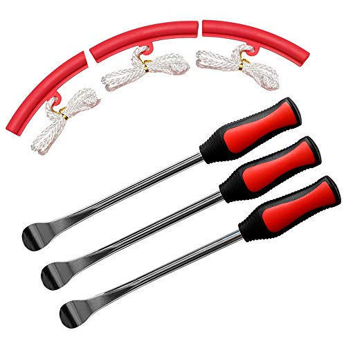 Asooll 11.5" Tire Spoons Motorcycle Tire Changer Tools Bike Tire Iron Levers Repair Kit with 3 Pcs Rim Protectors - Image 4