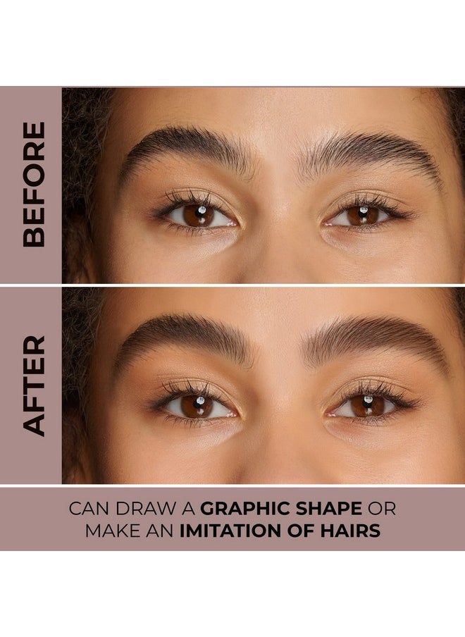 LAMEL - 402 The Brow Bar Eyebrow Palette Dark Brown Long Lasting & Natural Finish Nourishing &Softening Easily Blennds & Dualended Applicator Eyebrow Palette For Women 4.5G - Image 1