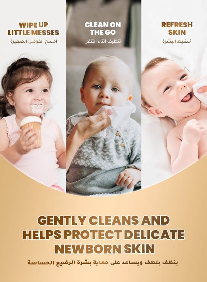 hibobi Wet Wipes Small Pack Travel, 99% Pure Water, Soft & Thick Unscented Wipes for Sensitive Skin, Travel Pack, 20 Wipes, 5 Packs - Image 5