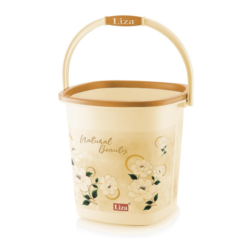 LD LUCIDO DECORE LUCIDO Modern Heavy Plastic Bathroom Set of 1118L Bucket 18L Tub 1L Mug Accessories Combo Brown  - Image 2