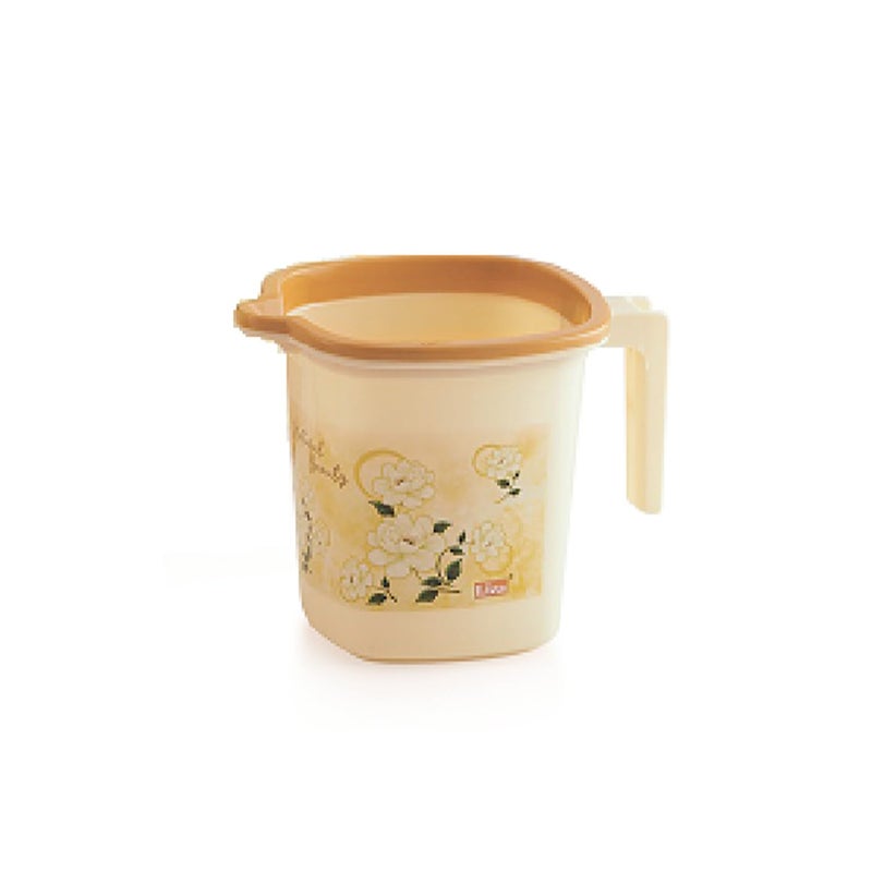 LD LUCIDO DECORE LUCIDO Modern Heavy Plastic Bathroom Set of 1118L Bucket 18L Tub 1L Mug Accessories Combo Brown  - Image 4