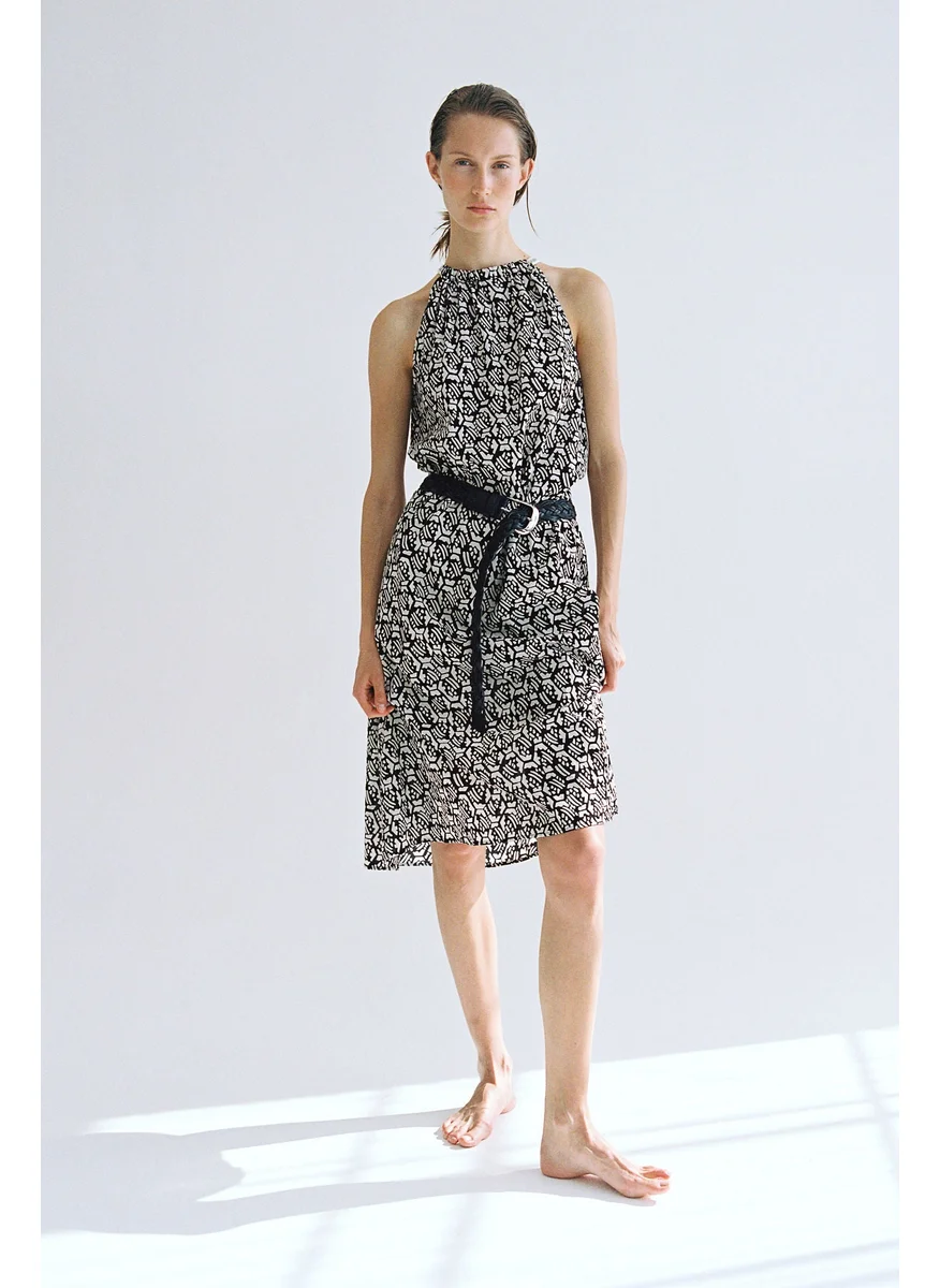 اتش اند ام Drawstring-Detail Cotton Dress