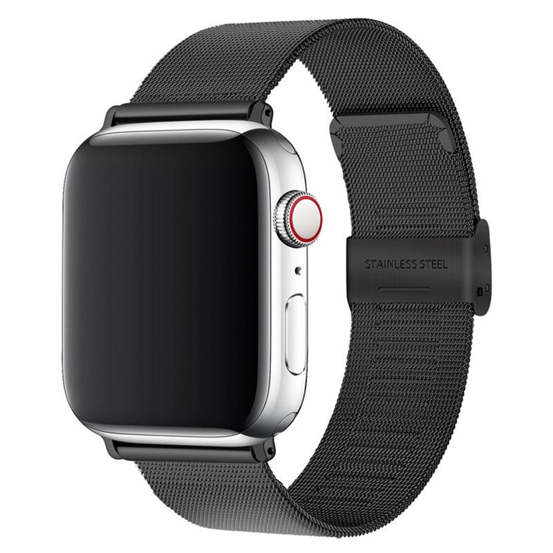 eWINNER Replacement Stainless Steel Buckle Strap Compatible with Apple Watch Series 7–1 / SE (42/44/45mm) – Axel Adapter Loop - Image 1