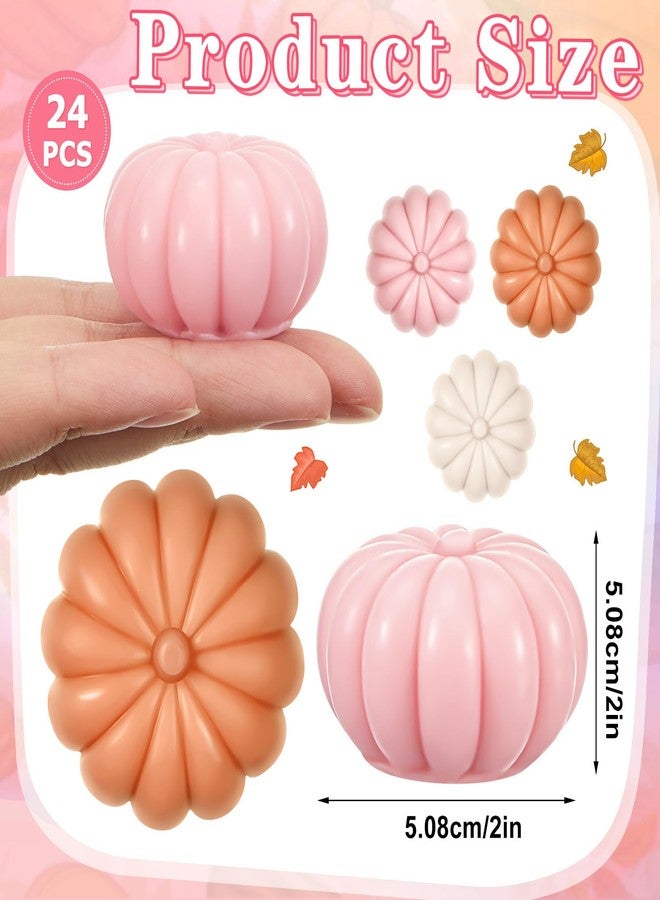 Maxcheck 24 Sets Fall Little Pumpkin Baby Shower Favors Soap Party Favors Include Pumpkin Soap Themed Tags Organza Bag for Thanksgiving Wedding Decoration Bridal Gender Reveal (Girl Pink) - Image 2
