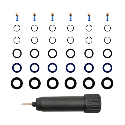 AUTO OCCASION Fuel Injector Seal Kit ORings Compatible with Hyundai Azera Genesis Santa Fe Kia Cadenza K900 Sedona Sorento 33L 38L Fuel Injector Repair Kit Replace 353103C560 6 Pack - Image 1