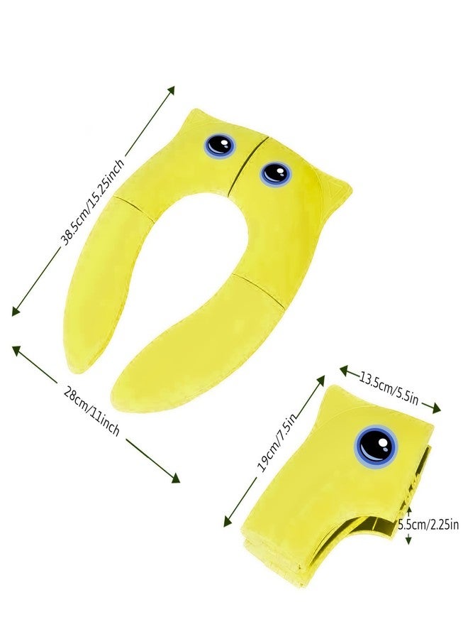 TECHHARK® Baby Potty Training Toilet Seat for Boys And Girls Kids, Non-Slip with Splash Guard, Fits Round & Oval Toilets, (TRAVEL YELLOW) - Image 4