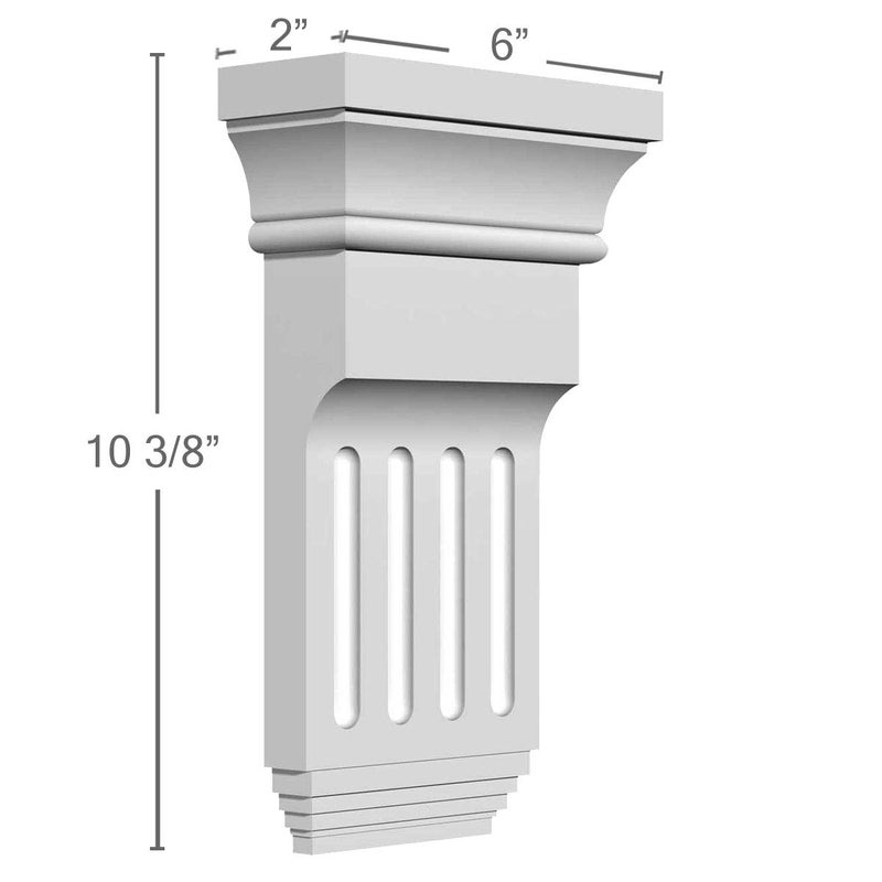 Ekena Millwork BKT06X10X02ED 6-Inch W x 2-Inch D x 10 3/8-Inch H Edwards Bracket - Image 2