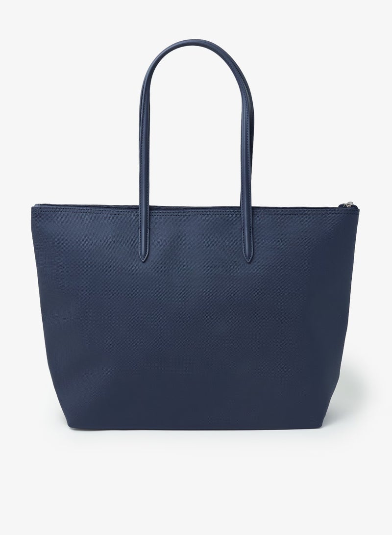 لاكوست حقيبة تسوق كبيرة للنساء 12.12 Concept Zip Tote، حقيبة كتف نسائية محمولة باليد، حقيبة أنيقة متعددة الاستخدامات ذات سعة كبيرة، حقيبة تسوق نسائية، 45 سم * 30 سم * 12 سم - أزرق - Image 3