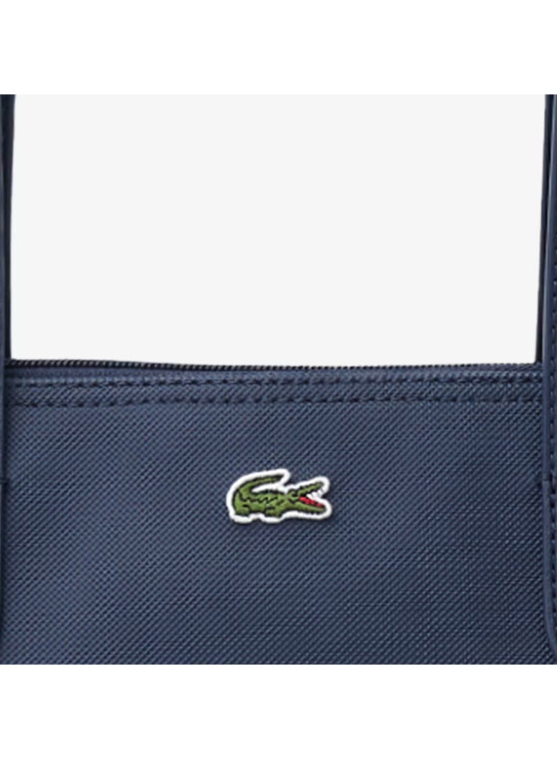 لاكوست حقيبة تسوق كبيرة للنساء 12.12 Concept Zip Tote، حقيبة كتف نسائية محمولة باليد، حقيبة أنيقة متعددة الاستخدامات ذات سعة كبيرة، حقيبة تسوق نسائية، 45 سم * 30 سم * 12 سم - أزرق - Image 5