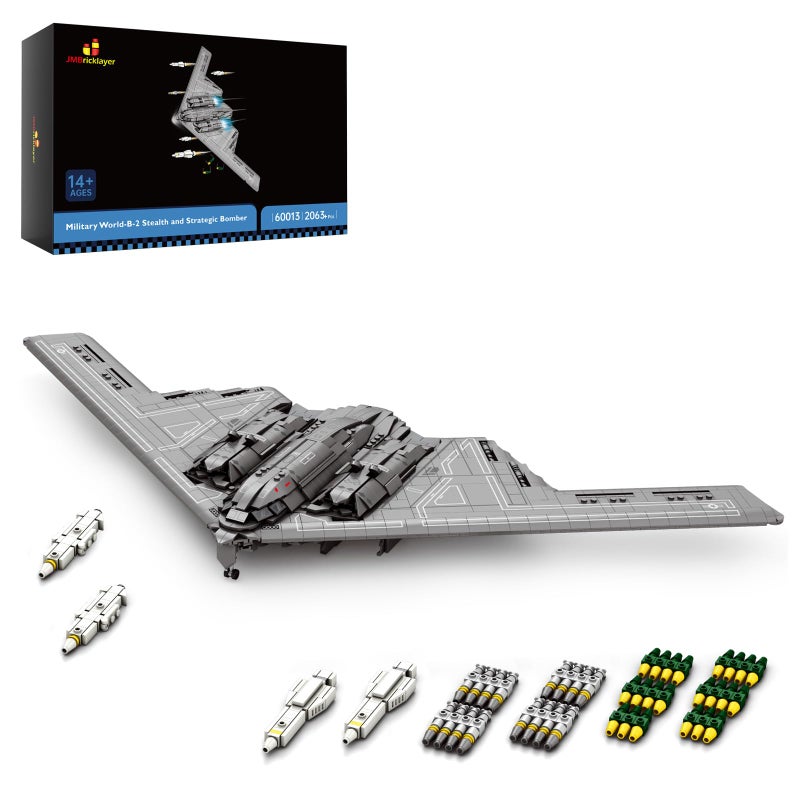 JMBricklayer Fighter Jet Building Set 60013, B2 Military Bomber Plane for Adults, Aviation Airplane Model Collection or Home Decor, Gifts for Adult Men and Military Fans - Image 1