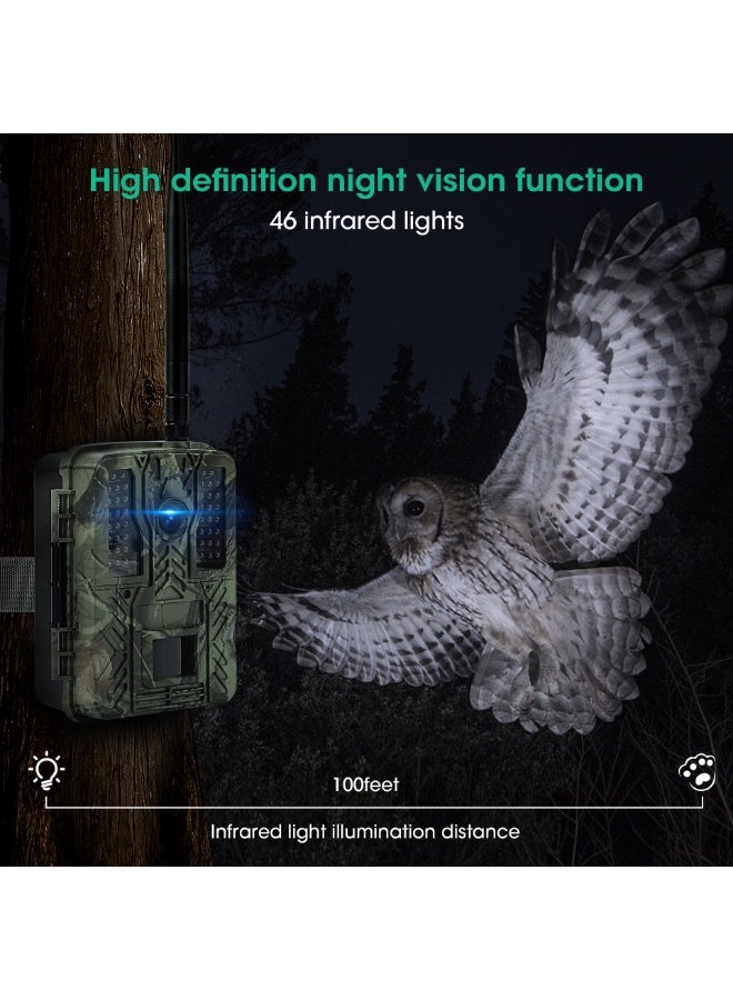 Trail Camera, 4K 48MP WiFi Hunting Game Camera, 0.2s Trigger Time Deer Trail Camera, Infrared Night Vision IP67 Waterproof Wireless Wide Angle Trail Camera, for Outdoor Wildlife Monitoring - Image 3