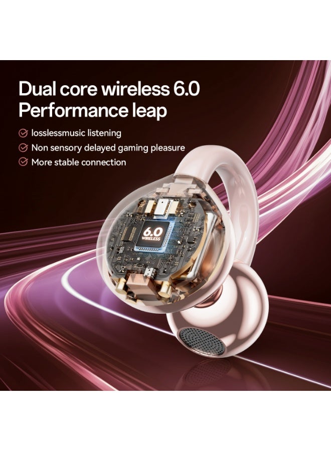 caijin Open Ear Wireless Headphones,Clip-On Earbuds,Bluetooth 6.0 with Mic,ENC, IPX7 Waterproof,24H Playtime,Lightweight for Small Ears,Stable Connection for Work, Sports, Glasses Friendly & Gift - Image 5