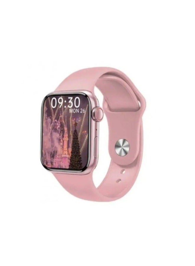 Telzeal TC 08 Mini Smart Watch for Ladies in Pink, Stylish Gift Set with 3 Interchangeable Straps, Elegant Handbag, Matching Earrings, Ring & Necklace Chain, Fashionable Digital Watch Combo for Women, Ideal for Gifting, Daily Wear & Special Occasions - Image 1