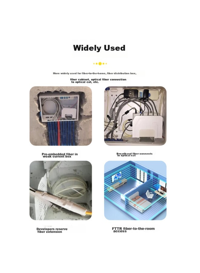 Sk-link Telecom-grade Indoor Fiber Optic Cable, 2-core 2-steel Wire Single-mode Double-core Fiber Optic Cable, Butterfly-shaped 50-meter Fiber Optic Home Installation Mobile Union Fiber Optic Patch Cord Sngl2sm-50m - Image 2