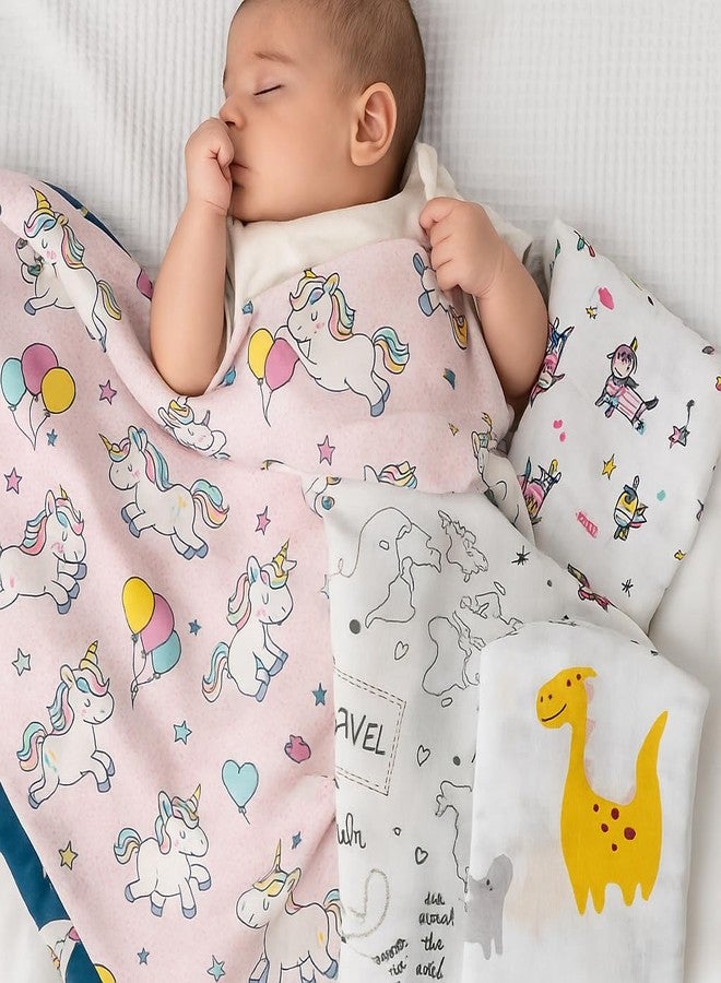 Firstblow 100% Muslin Cotton Swaddle for New Born Baby | Ultra Soft Baby Swaddle wrap for New Born | Organic Muslin Blanket for New Born Baby | Size-110cm x 100cm (42"x39") - Image 5