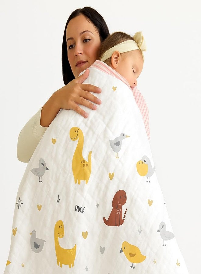 Firstblow 100% Muslin Cotton Swaddle for New Born Baby | Ultra Soft Baby Swaddle wrap for New Born | Organic Muslin Blanket for New Born Baby | Size-110cm x 100cm (42"x39") - Image 3