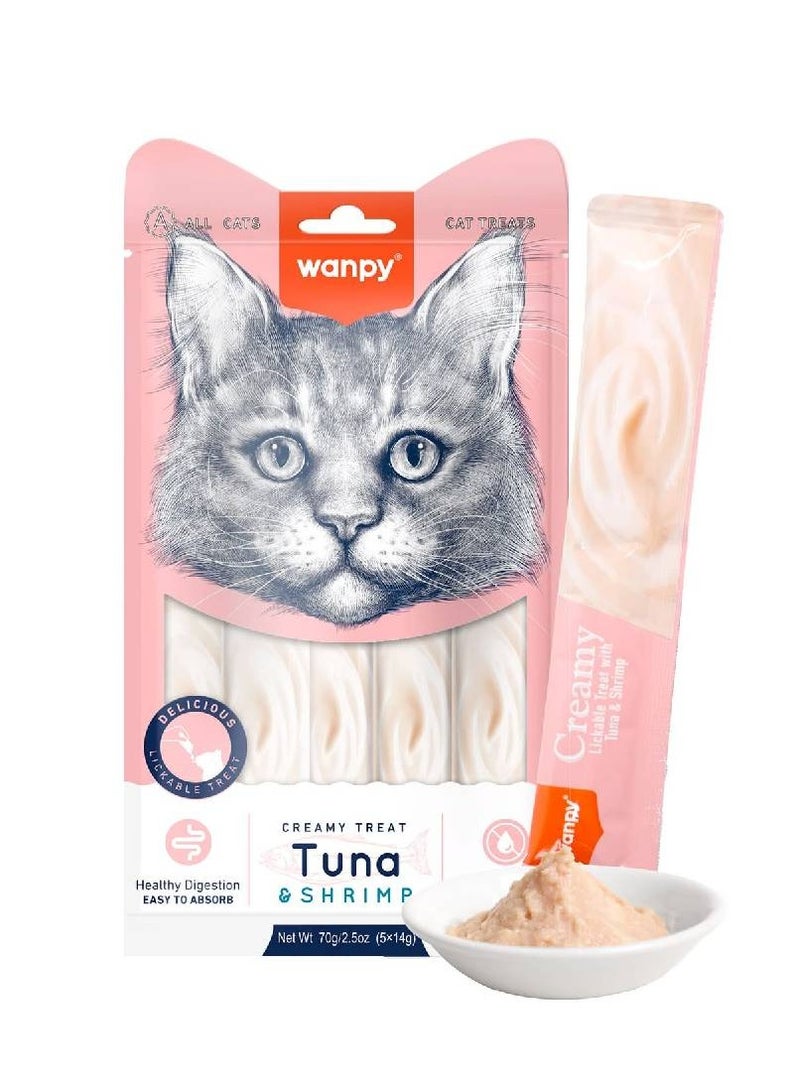 Wanpy Wanpy - Creamy Lickable Cat Treats - Tuna & Shrimp 