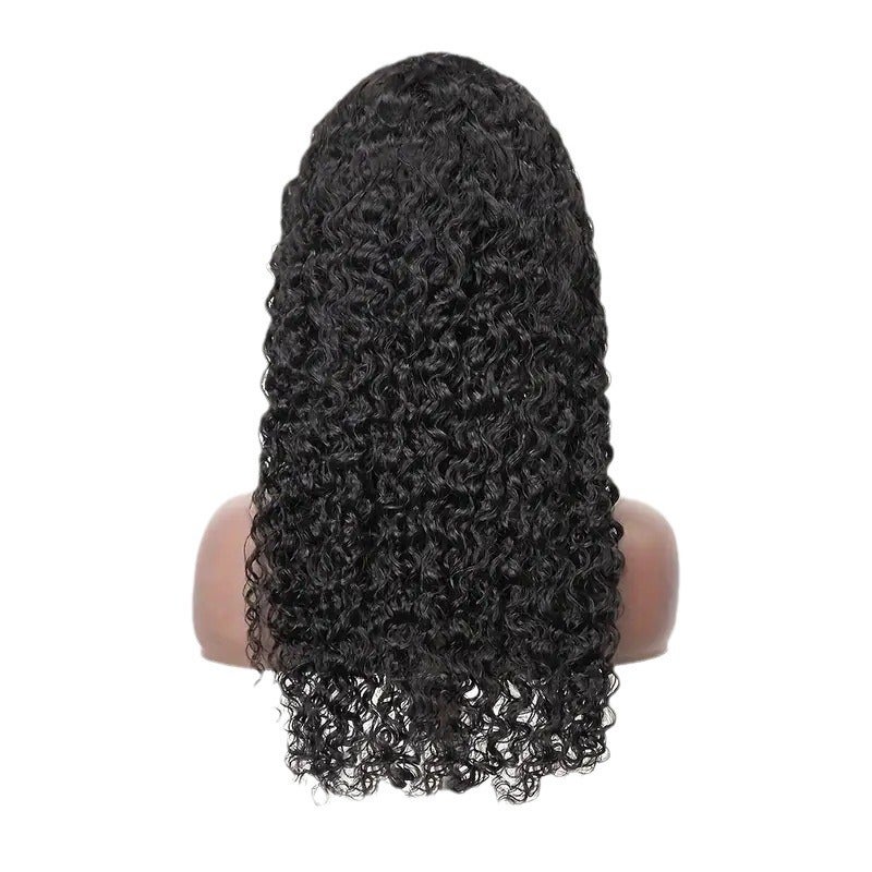 Front Lace Wig Front Wig Womens Mid-length small curly long curly hair fluffy natural full head cover in stock Black - Image 5
