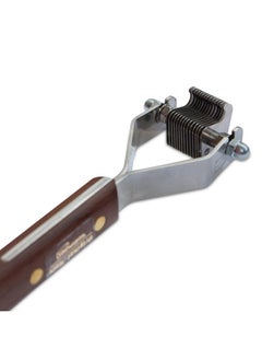 Mars Coat King Mars Coat King Mini Dematting Undercoat Grooming Rake Stripper Tool and Detailing Body Work for Dogs and Cats, Stainless Steel with Wooden Handle, Made in Germany, 14-Blade Extra Fine  - Image 3
