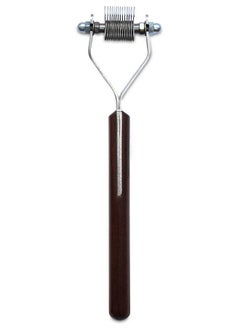 Mars Coat King Mars Coat King Mini Dematting Undercoat Grooming Rake Stripper Tool and Detailing Body Work for Dogs and Cats, Stainless Steel with Wooden Handle, Made in Germany, 14-Blade Extra Fine  - Image 1