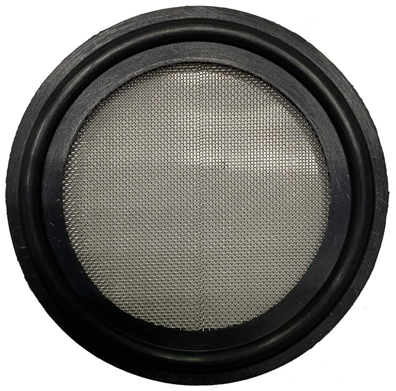 DR.COMPONENT 1.5" Sanitary Tri-Clamp Gaskets (Pack of 2), Bonded Type Screen (#60 Mesh/ 250 μm) Gaskets, Black Buna NBR - Image 1