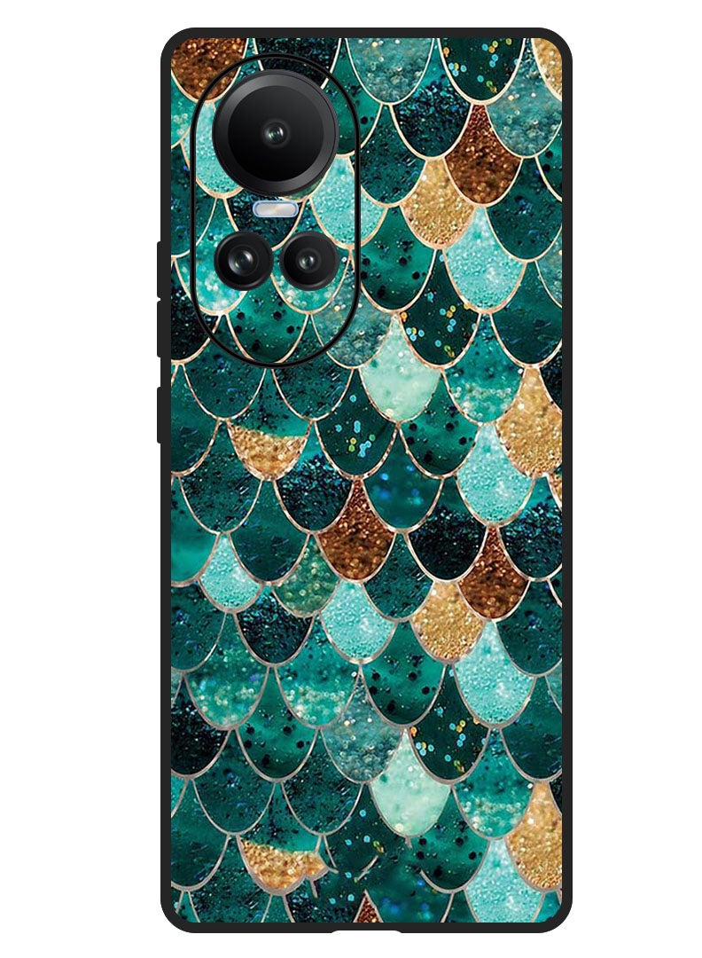 Theodor Protective Case Anti Scratch Shock Proof Bumper Cover For Oppo Reno 10/10 Pro Fish Gills Pattern - Image 1