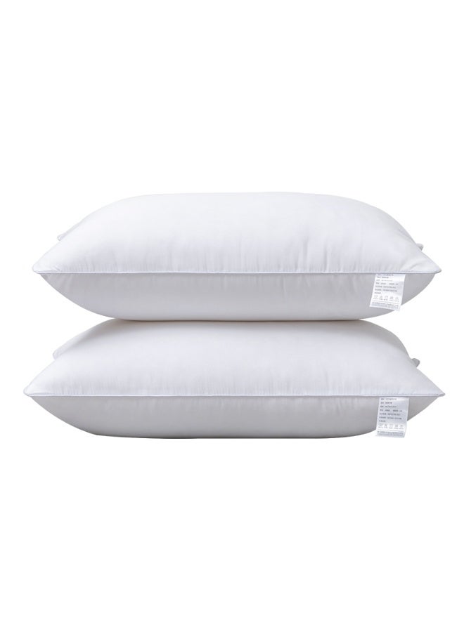 ShinyFlower White Pillow 75×45 cm | Soft Cotton Fabric | Neck Support | Fluffy & Resilient Filling - Image 1