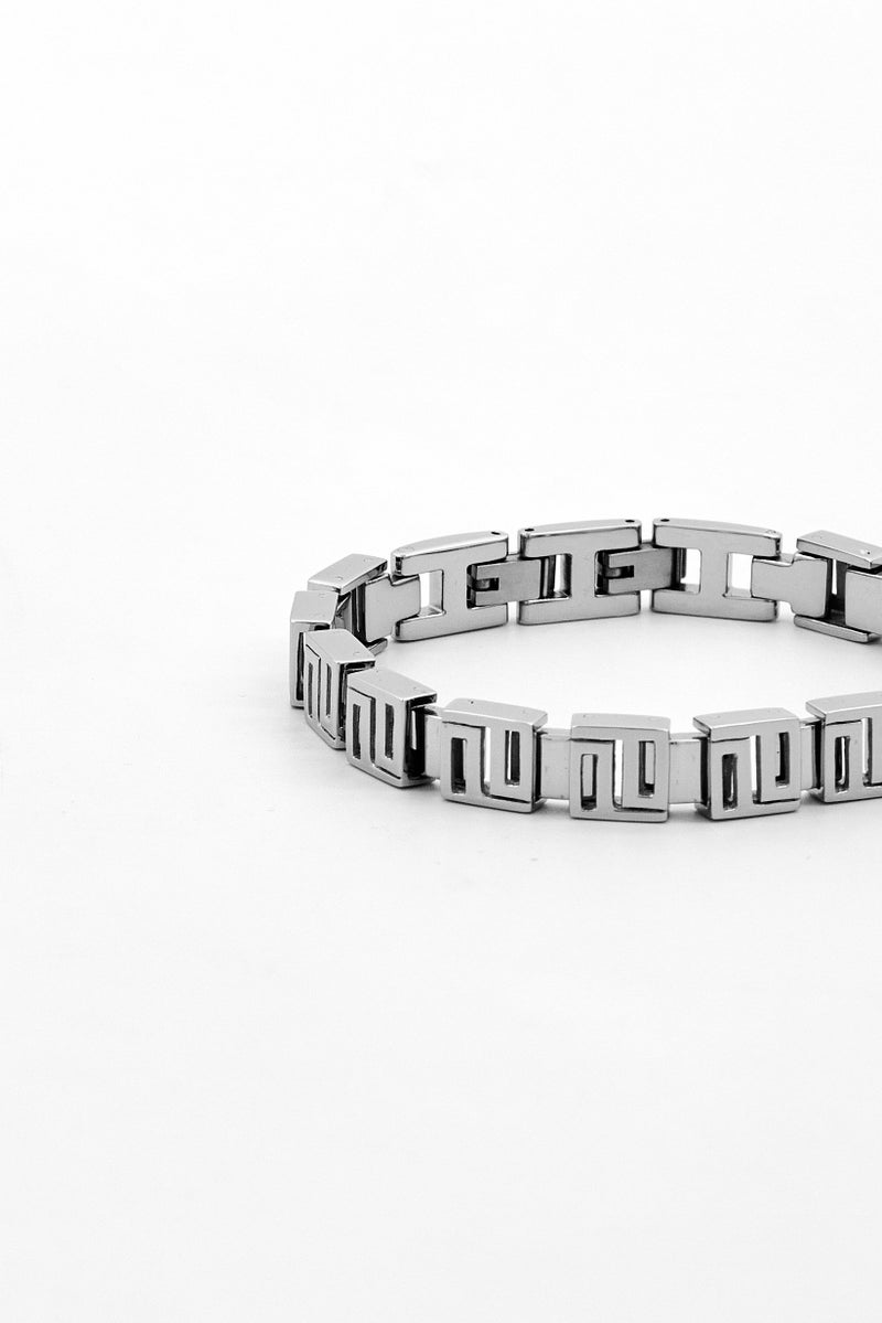 POLICE Men Stainless Steel Link Chained Bracelet, Silver - Image 4