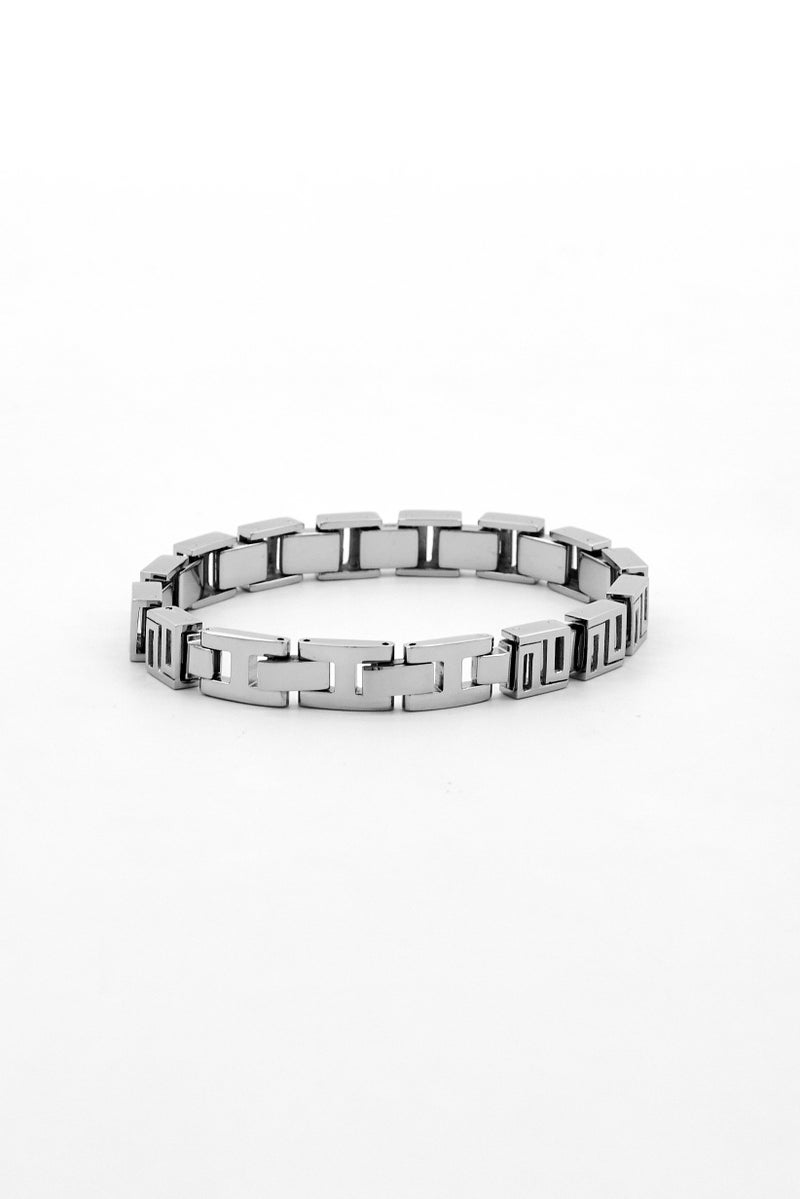 POLICE Men Stainless Steel Link Chained Bracelet, Silver - Image 3