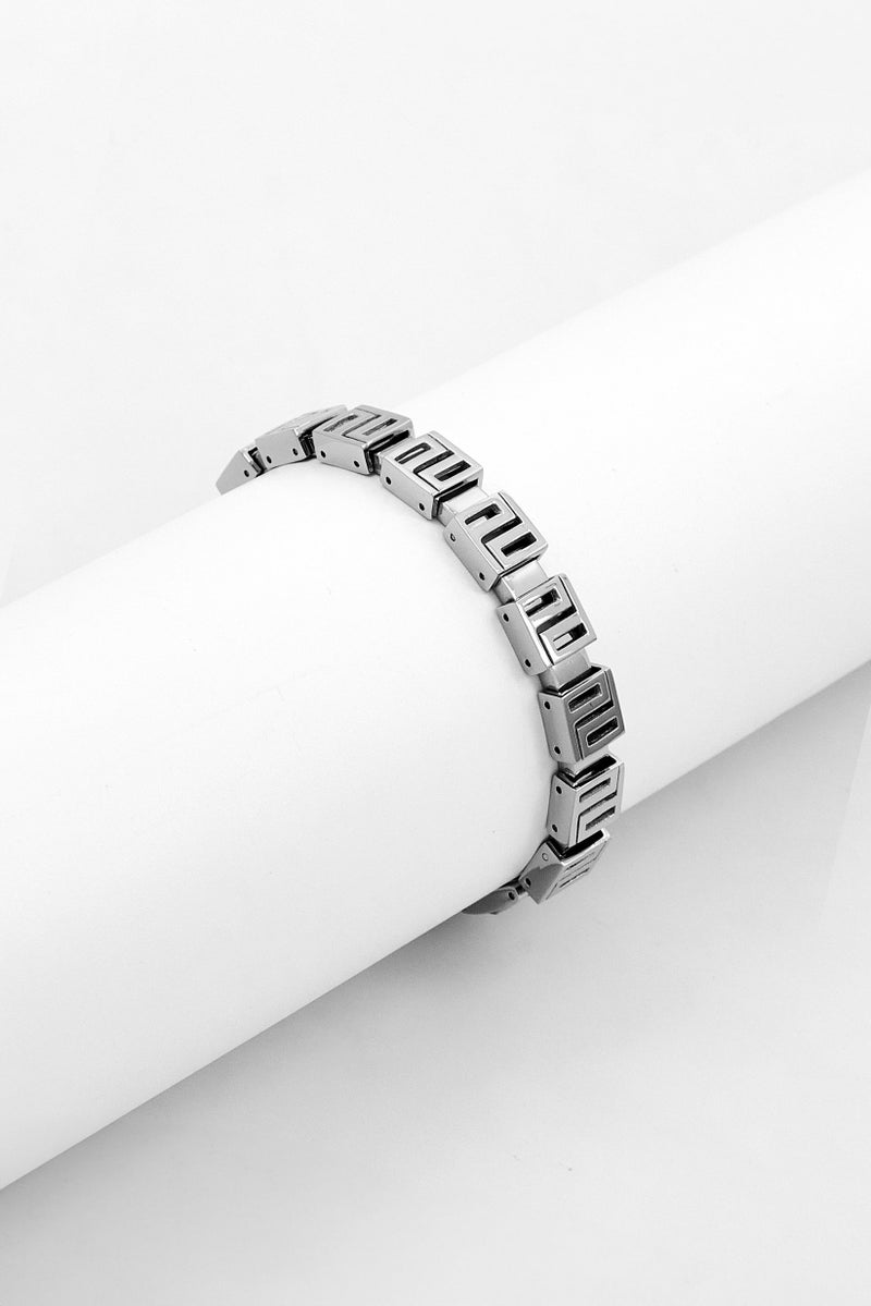 POLICE Men Stainless Steel Link Chained Bracelet, Silver - Image 1