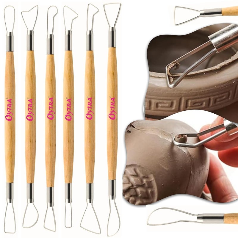 Oytra Sculpting Pottery Tools Steel Modeling Dual Headed for Clay Fondant Cake Ceramic Dough Carving Art and Craft for Beginners Artists Professionals Hobbiysts - Image 1