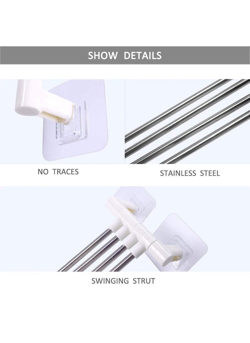 KBDev KBDev 4 Bar Stainless Steel Towel Rack with Rod for Bathroom  - Image 4