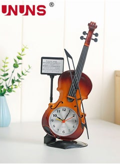 UNUNS Violin Shape Alarm Clock,Instrument Model Table Clock,Creative Digital Desk Time Clock,Violin Model Ornament For Kids Adults Bedroom Table Office Decor  - Image 2