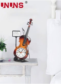 UNUNS Violin Shape Alarm Clock,Instrument Model Table Clock,Creative Digital Desk Time Clock,Violin Model Ornament For Kids Adults Bedroom Table Office Decor  - Image 5
