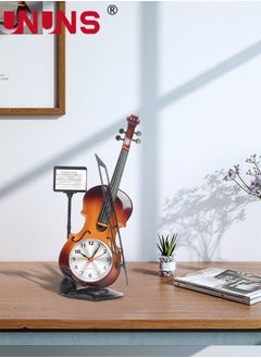 UNUNS Violin Shape Alarm Clock,Instrument Model Table Clock,Creative Digital Desk Time Clock,Violin Model Ornament For Kids Adults Bedroom Table Office Decor  - Image 4